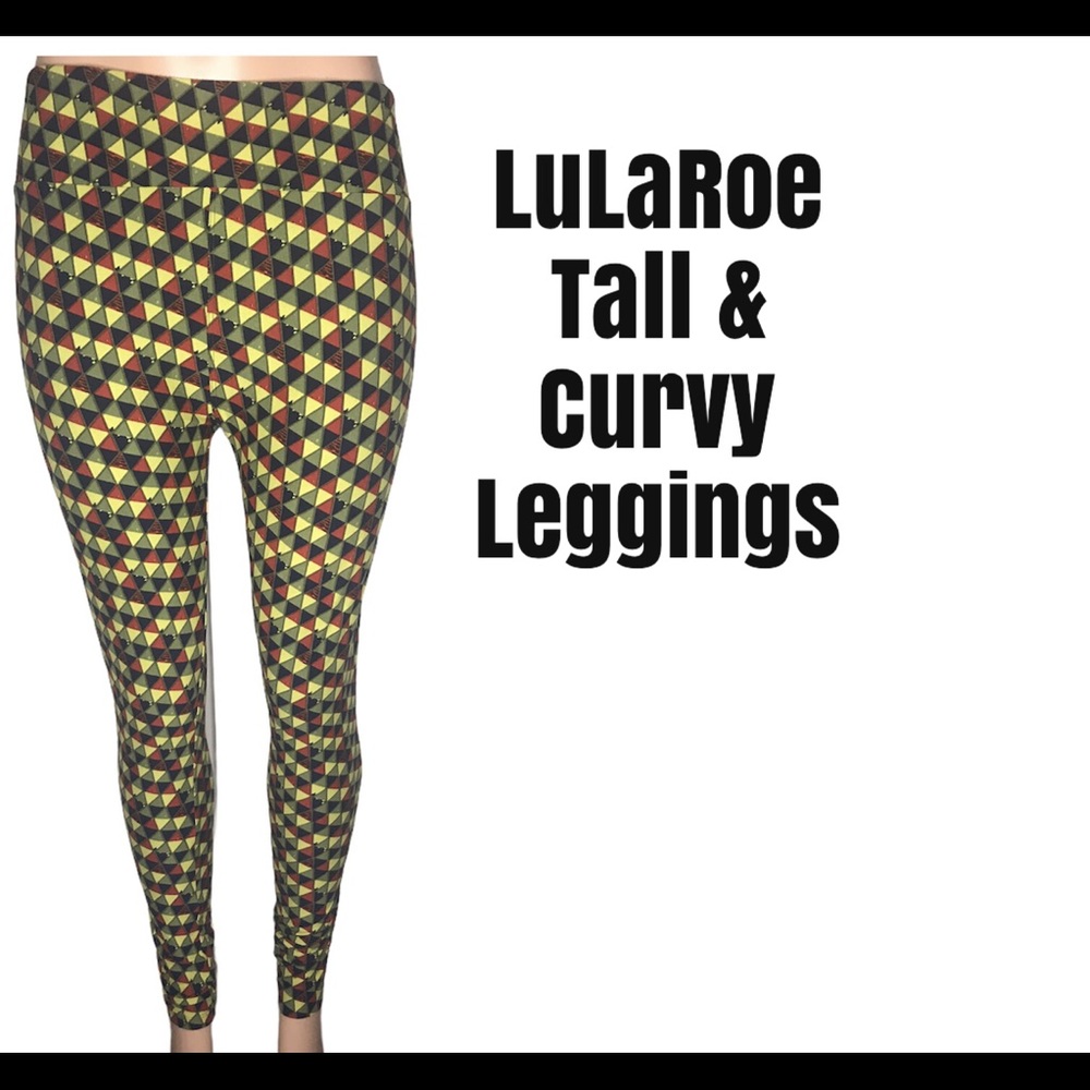 Printed LuLaRoe Leggings Tall & Curvy - Picture 1 of 7